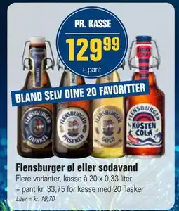 Otto Duborg Flensburger øl eller sodavand, DKK 129.99 tilbud
