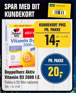Otto Duborg Doppelherz Aktiv Vitamin D3 2000 I.E, DKK 20, Medlemspris tilbud
