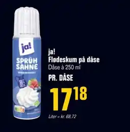 Otto Duborg ja! Flødeskum på dåse, DKK 17.18 tilbud