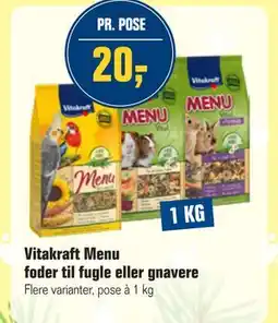 Otto Duborg Vitakraft Menu foder til fugle eller gnavere, DKK 20 tilbud