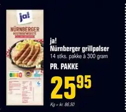 Otto Duborg ja! Nürnberger grillpølser, DKK 25.95 tilbud