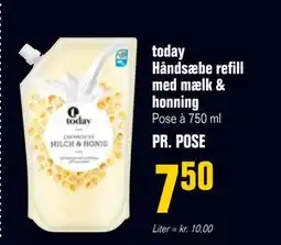 Otto Duborg today Håndsæbe refill med mælk & honning, DKK 7.5 tilbud