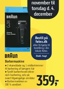 Føtex BRAUN Barbermaskine tilbud