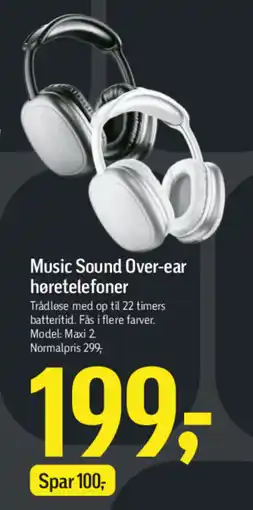 Føtex Music sound over-ear høretelefoner tilbud