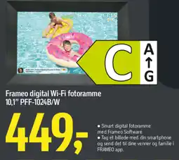Føtex Frameo digital wi-fi fotoramme 10,1" pff-1024b/w tilbud