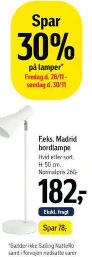 Føtex F.eks. madrid bordlampe tilbud