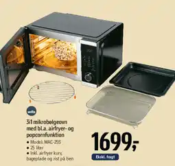 Føtex 3i1 mikrobølgeovn med bl.a. airfryer- og popcornfunktion tilbud