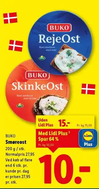 Lidl BUKO Smøreost tilbud