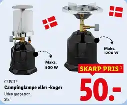 Lidl Crivit campinglampe eller -koger tilbud