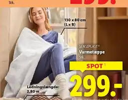 Lidl SENSIPLAST® Varmetæppe tilbud