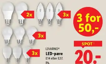 Lidl Livarnoⓡ led-pære tilbud