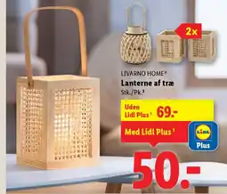 Lidl LIVARNO HOME® Lanterne af træ tilbud