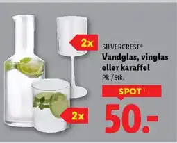Lidl Silvercrest® vandglas, vinglas eller karaffel pk./stk. tilbud