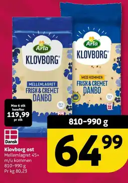 Løvbjerg Dansk Klovborg ost tilbud