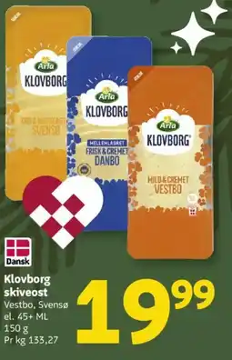 Løvbjerg Dansk Klovborg skiveost Vestbo, Svensø el. 45+ ML tilbud