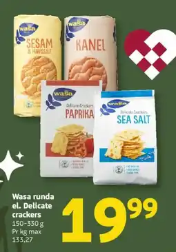 Løvbjerg Wasa runda el. Delicate crackers tilbud