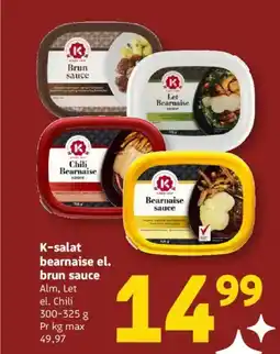 Løvbjerg K-salat bearnaise el. brun sauce tilbud