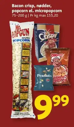 Løvbjerg Bacon crisp, nødder, popcorn el. micropopcorn tilbud