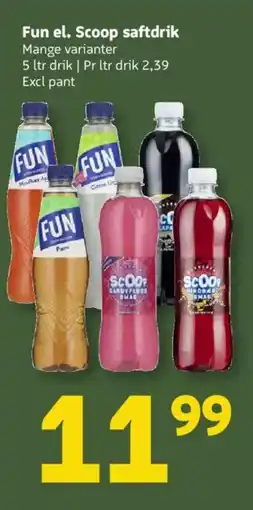 Løvbjerg Fun el. Scoop saftdrik tilbud