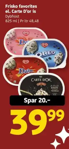 Løvbjerg Frisko favorites el. Carte D'or is tilbud