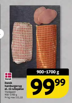 Løvbjerg Dansk hamburgerryg el. rå rullepølse tilbud