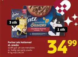 Løvbjerg Purina Latz kattemad el. snacks tilbud