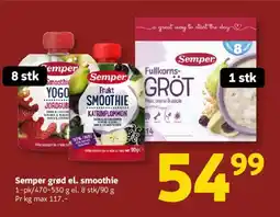 Løvbjerg Semper grød el. smoothie tilbud