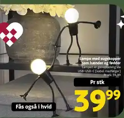 Løvbjerg Lampe med sugekopper som hænder og fødder tilbud