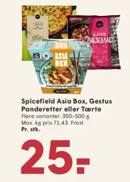 SPAR Spicefield Asia Box, Gestus Panderetter eller Tærte tilbud