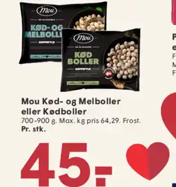SPAR Mou Kød- og Melboller eller Kødboller tilbud