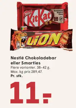SPAR Nestlé Chokoladebar eller Smarties tilbud