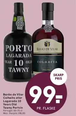 SPAR Barão de vilar colheita eller lagarada 10 years old tawny portvin tilbud