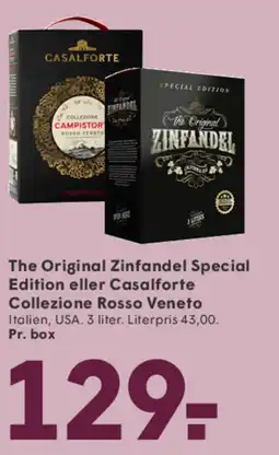 SPAR The Original Zinfandel Special Edition eller Casalforte Collezione Rosso Veneto tilbud