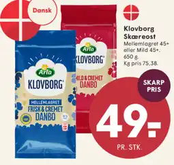 SPAR Klovborg Skæreost tilbud