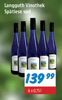 zur Krone Langguth Vinothek Spätlese sød tilbud