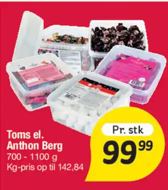 Fakta Tyskland Toms el. Anthon Berg tilbud