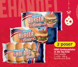 Fakta Tyskland BUNS Hamburgerboller el. Hot Dog Brød tilbud