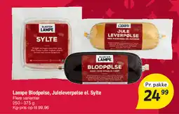 Fakta Tyskland Lampe Blodpølse, Juleleverpølse el. Sylte tilbud