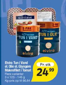 Fakta Tyskland Elvira Tun i Vand el. Olie el. Glyngøre Makrelfilet i Tomat tilbud