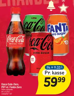 Fakta Tyskland Coca Cola Zero, PET el. Fanta Zero tilbud