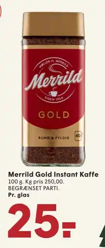 SPAR Merrild Gold Instant Kaffe, DKK 25 tilbud