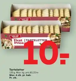 SPAR Tarteletter, DKK 10 tilbud