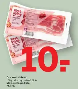 SPAR Bacon i skiver, DKK 10 tilbud