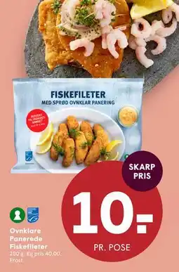 SPAR Ovnklare Panerede Fiskefileter, DKK 10 tilbud