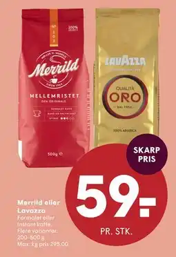 SPAR Merrild eller Lavazza, DKK 59 tilbud