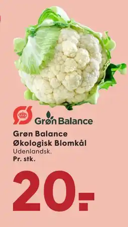 SPAR Grøn Balance Økologisk Blomkål, DKK 20 tilbud