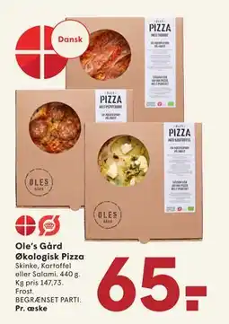 SPAR Ole’s Gård Økologisk Pizza, DKK 65 tilbud