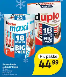 Fakta Tyskland Ferrero Duplo el. Kinder Riegel tilbud