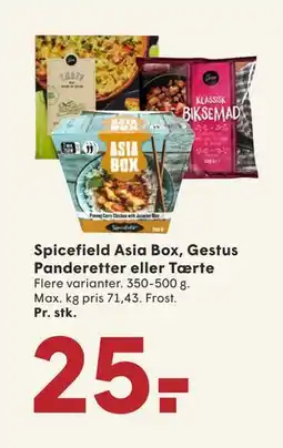 SPAR Spicefield Asia Box, Gestus Panderetter eller Tærte, DKK 25 tilbud