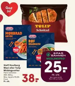 SPAR Steff Houlberg Maxi eller Tulip Middagsretter, DKK 38, App-pris tilbud